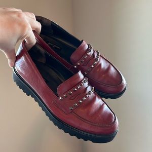 Paul Green dark red loafers